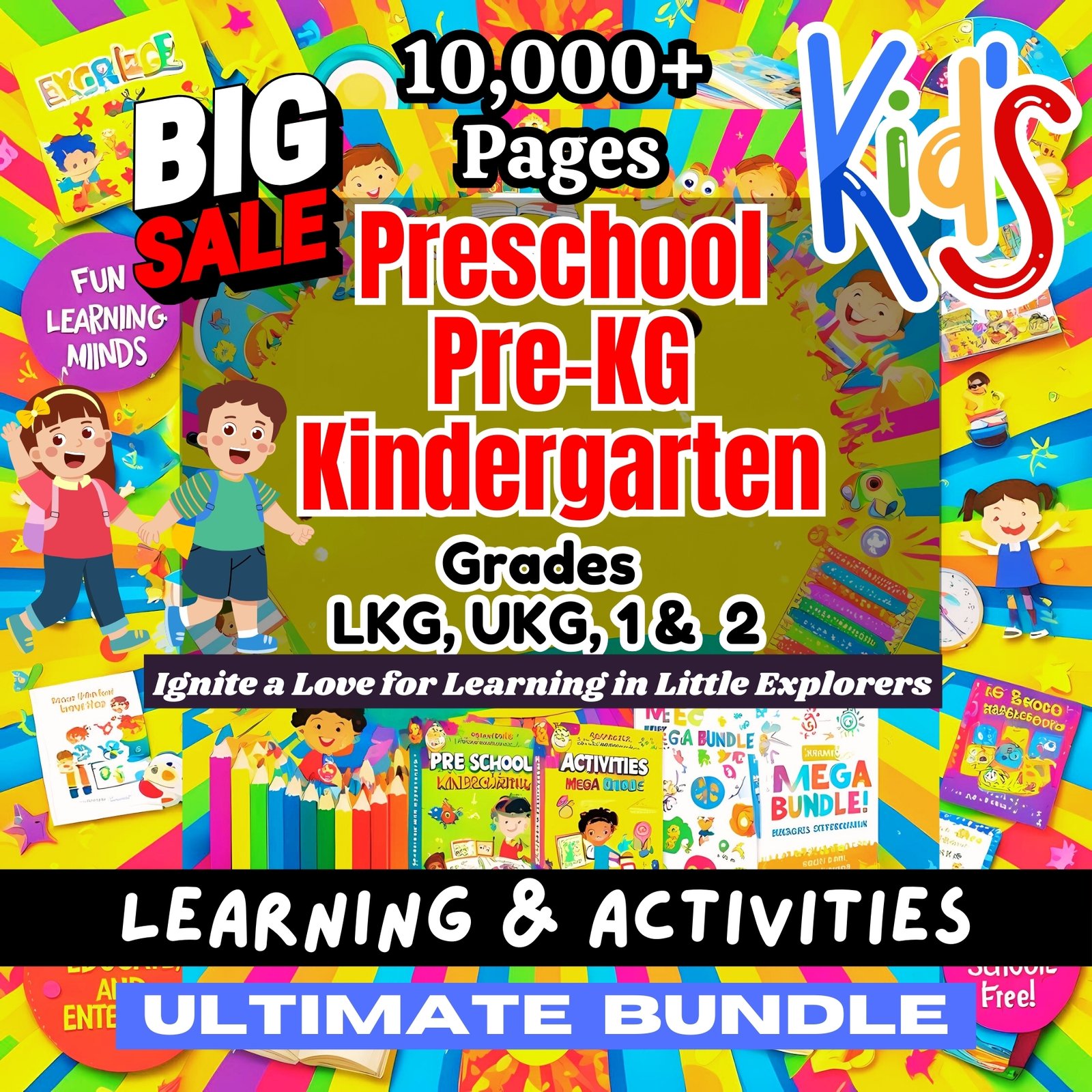 Make Learning Fun with Our Kindergarten Activities & Learning Digital Bundle!