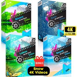 Beach, Lake, Rain, River 4K UHD Stock Videos