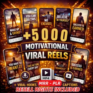 5000+ Motivational Reels Bundle – Viral Content + Resell Rights!