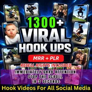 1300+ Viral Hook Videos Bundle – Stop Scroll Content + Resell Rights!