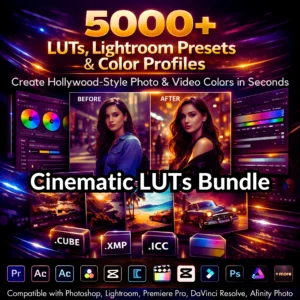 Cinematic Color Grading Master Bundle – 5000+ LUTs, Presets & Pro Profiles