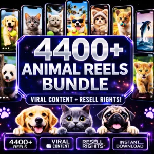 4400+ Animal Reels Bundle – Viral Content + Resell Rights!