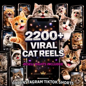 2200+ Viral Cats Reels Bundle – Cute Content + Resell Rights!