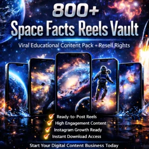 800+ Space Facts Reels Vault – Viral Educational Content Pack